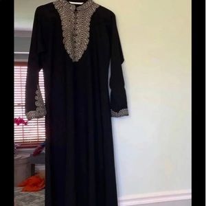 Abaya dress for women size S black long